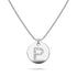 Initials Fabulous Alphabet Letter Necklace White Gold Layered Steel Jewellery